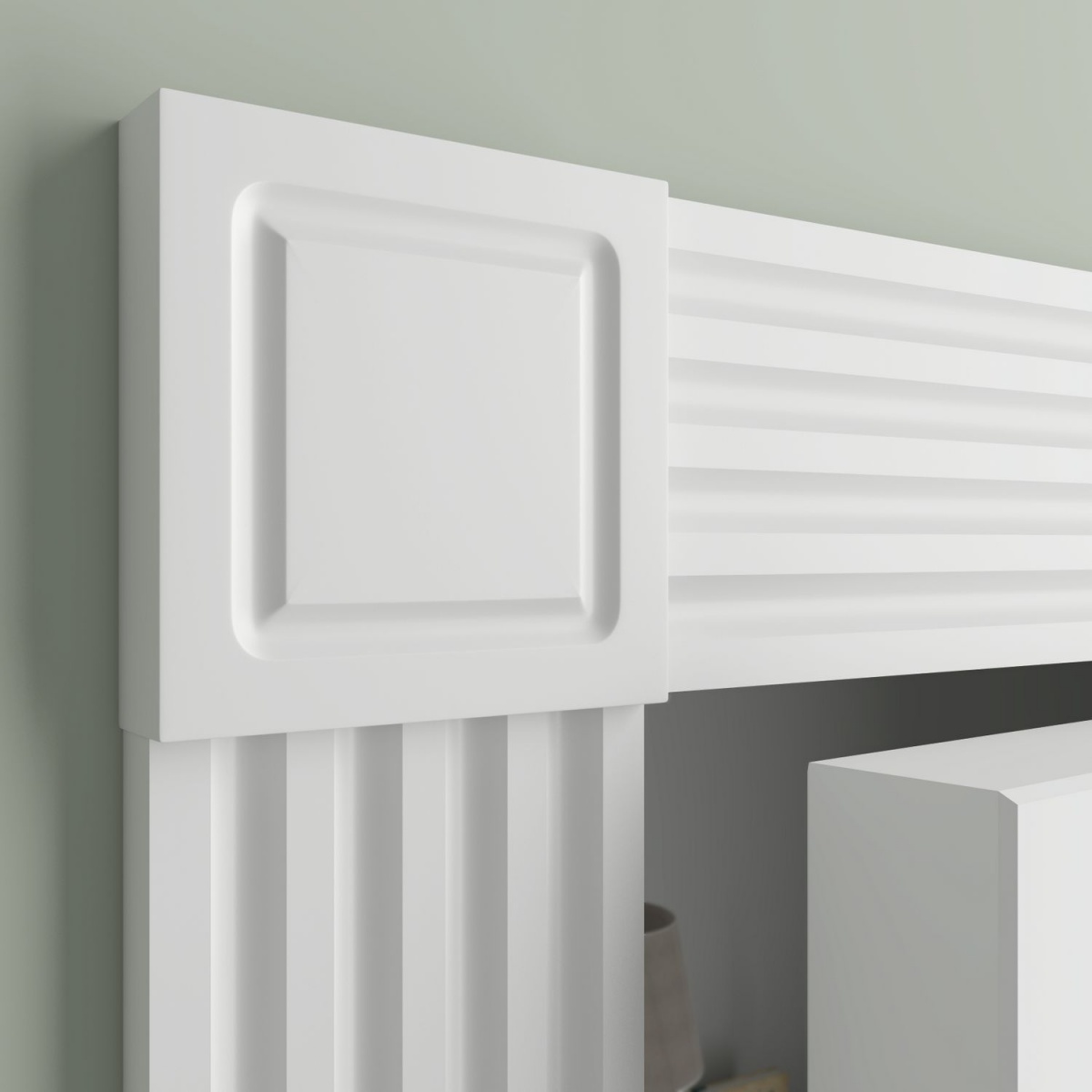 Дверной декор верхний под покраску Ultrawood D 2085 фото в интерьере